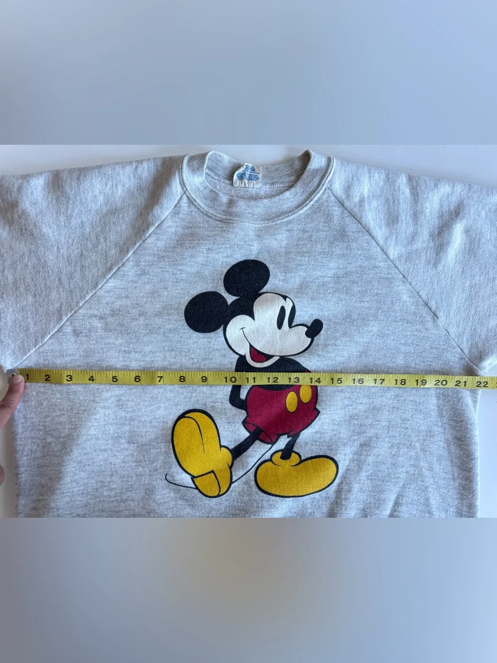 Vintage 80s Disney Mickey Mouse Sweatshirt Top Graphic Mens Size XL USA Gray